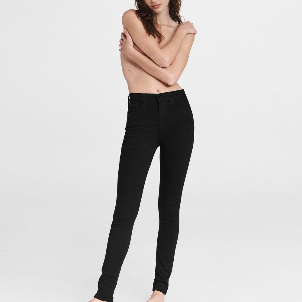 Rag and Bone Black High Waisted Jean